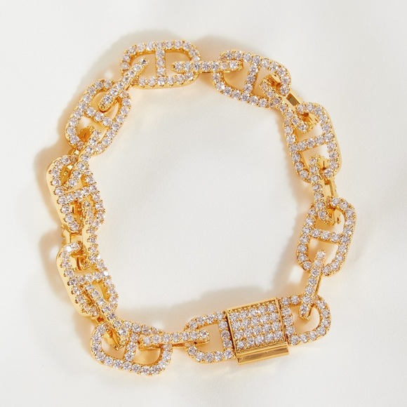 NEW Rhinestone Chain-Link Bracelet - Picture 3 of 4